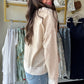 Light Taupe Varsity Cardigan