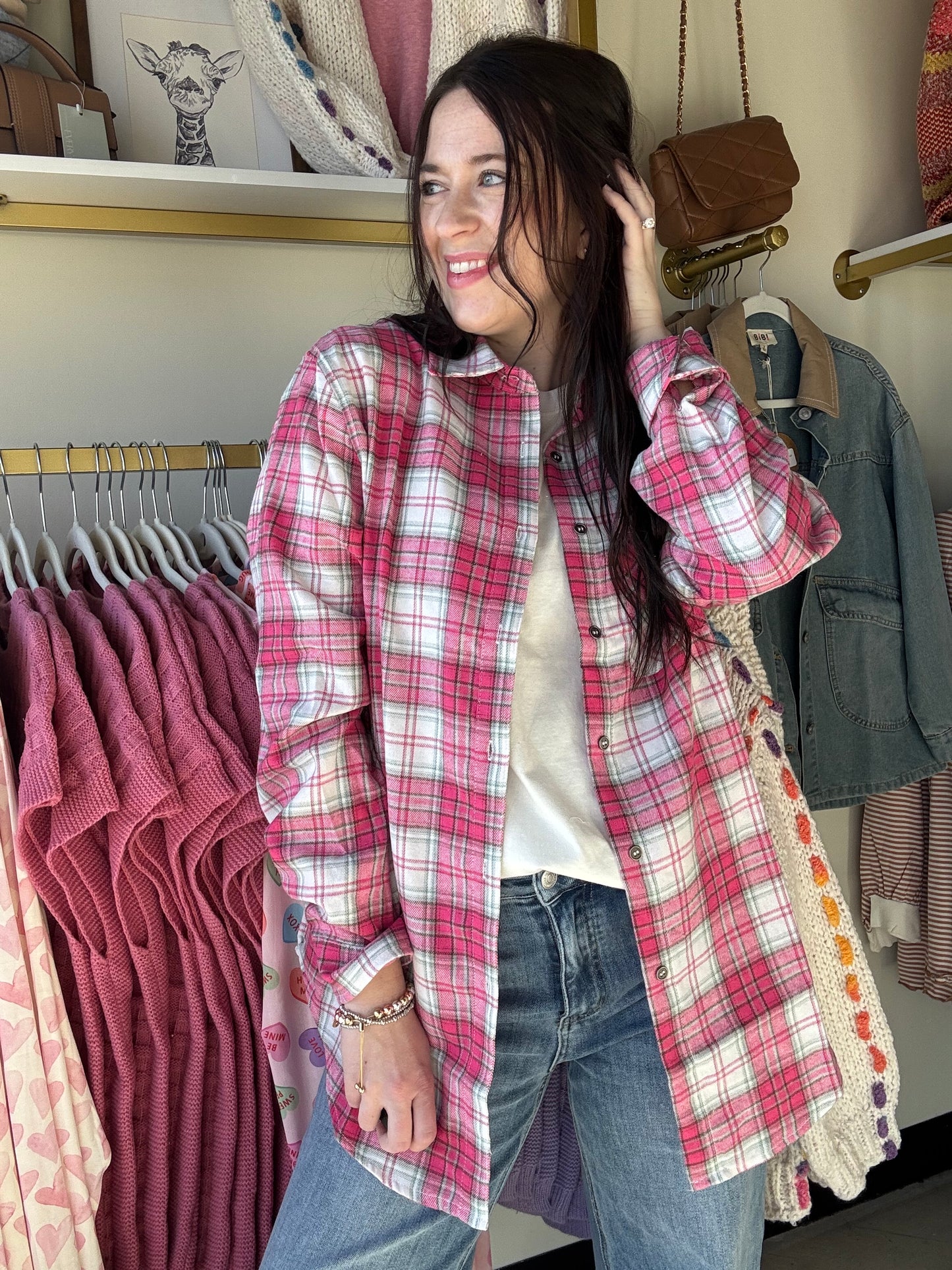 Candy Plaid Plaid Button Down