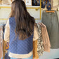 Navy Mixed Quilted Vest