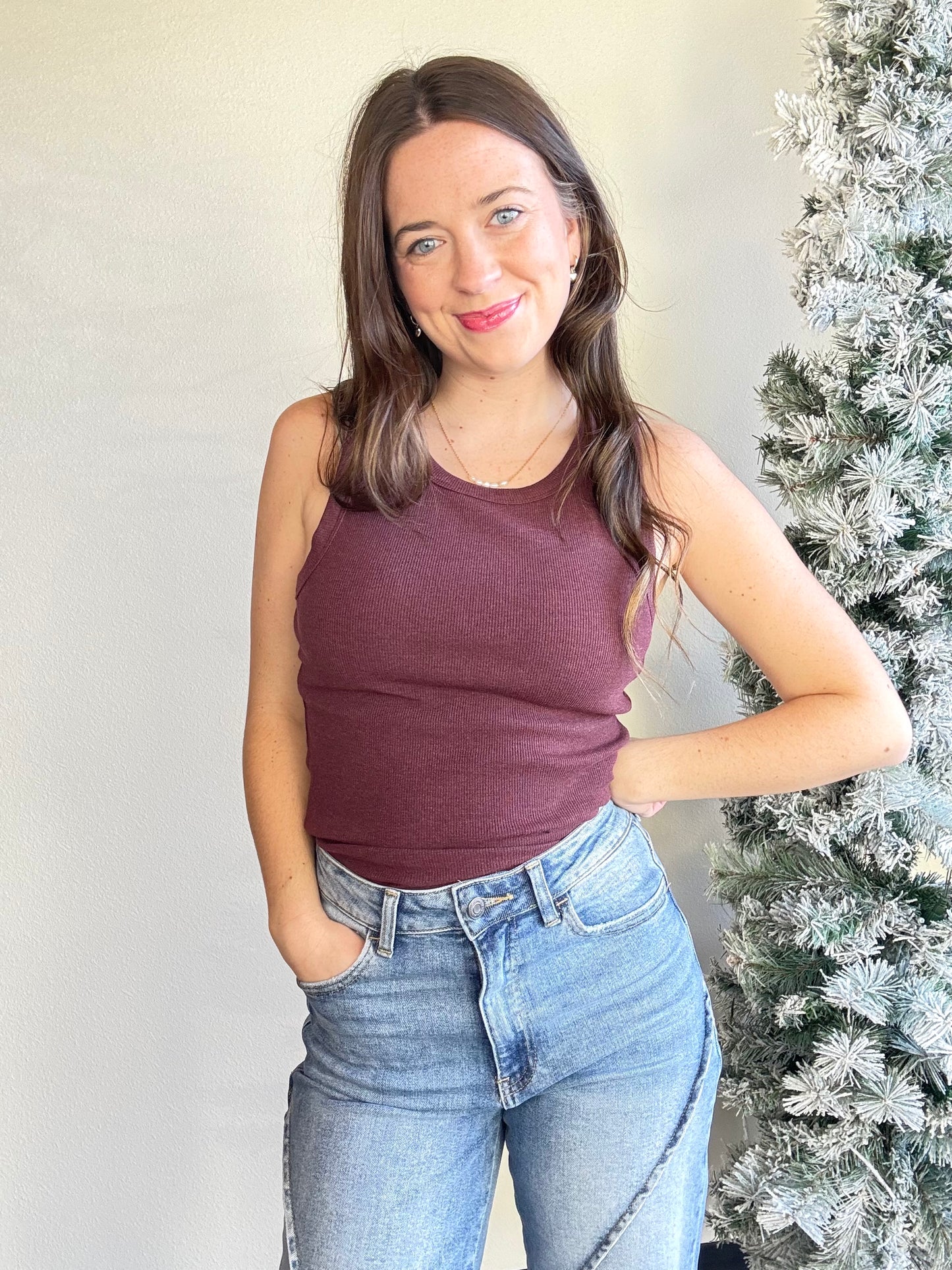 Heathered Wine Edlin Tank