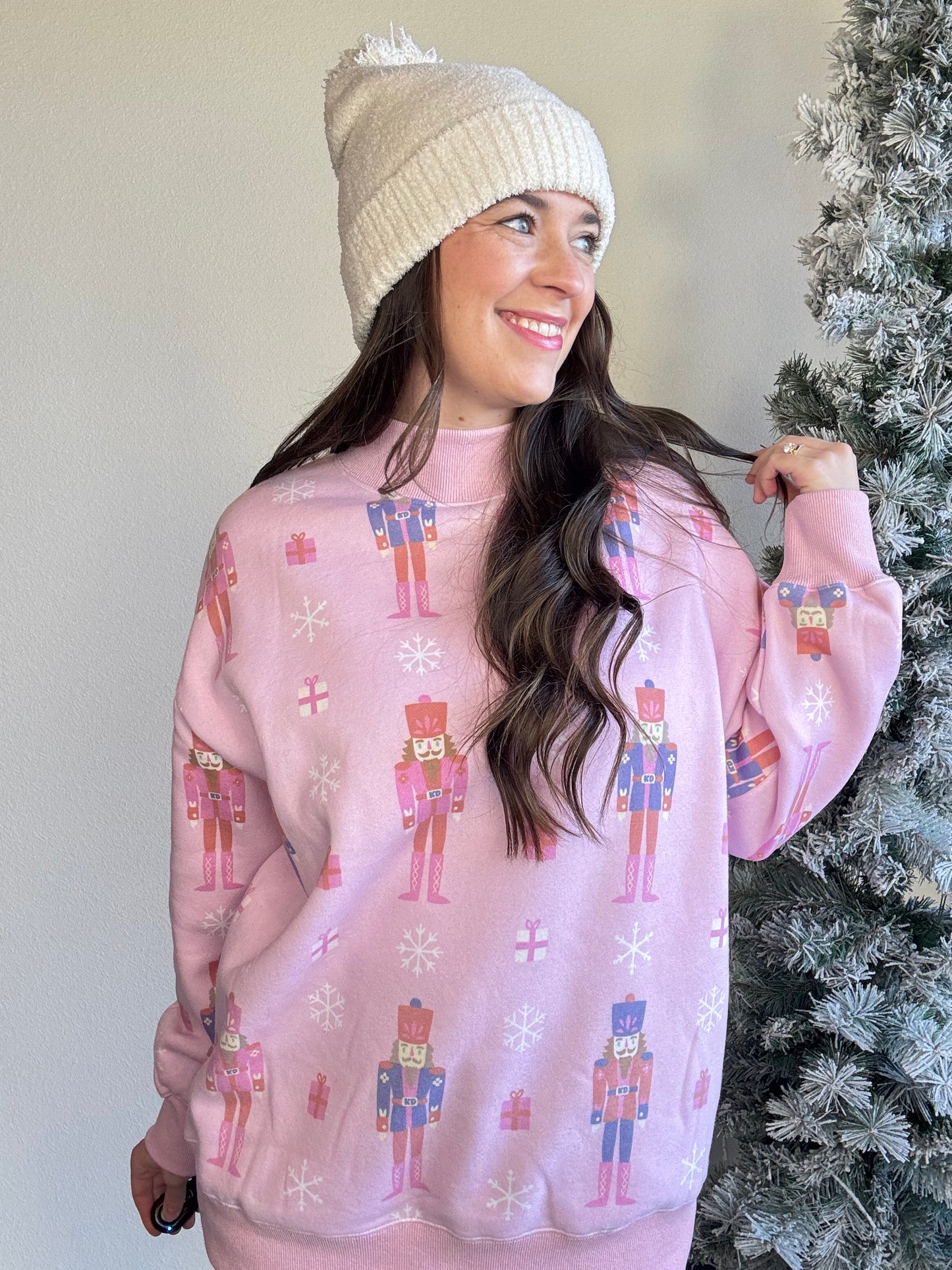 Pink Nutcracker Mock Neck