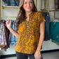 Animal Print Split Neck Popover