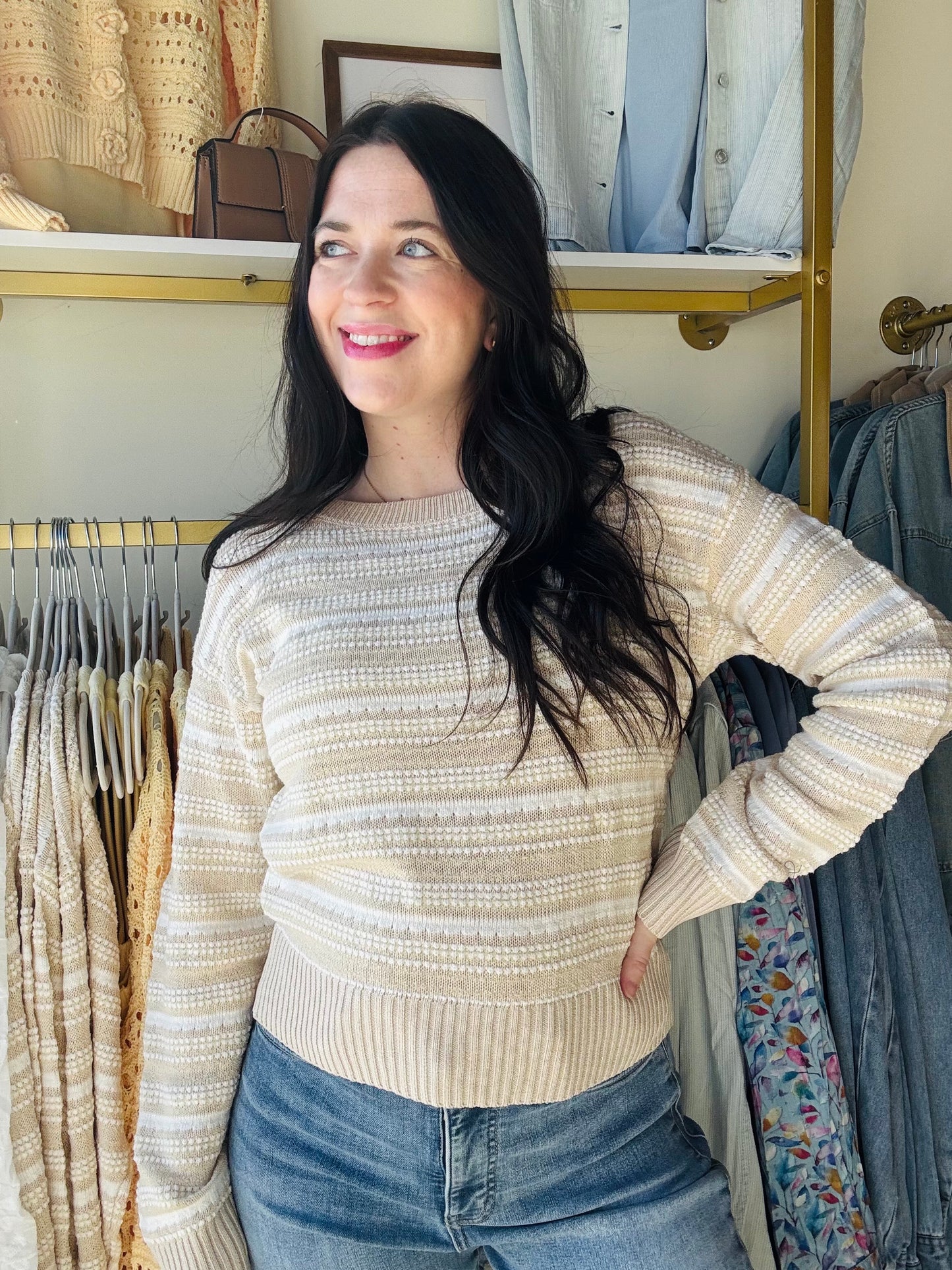 Birch White Lola Sweater