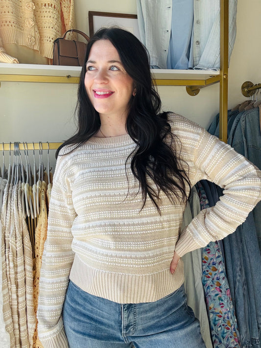 Birch White Lola Sweater