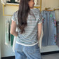 Lavender Multi Stripe Sweater
