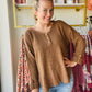 Brown Subtle Confetti Knit Sweater