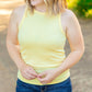Tara Ribbed Tank- Yellow