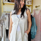 Melange Button Tunic Tank