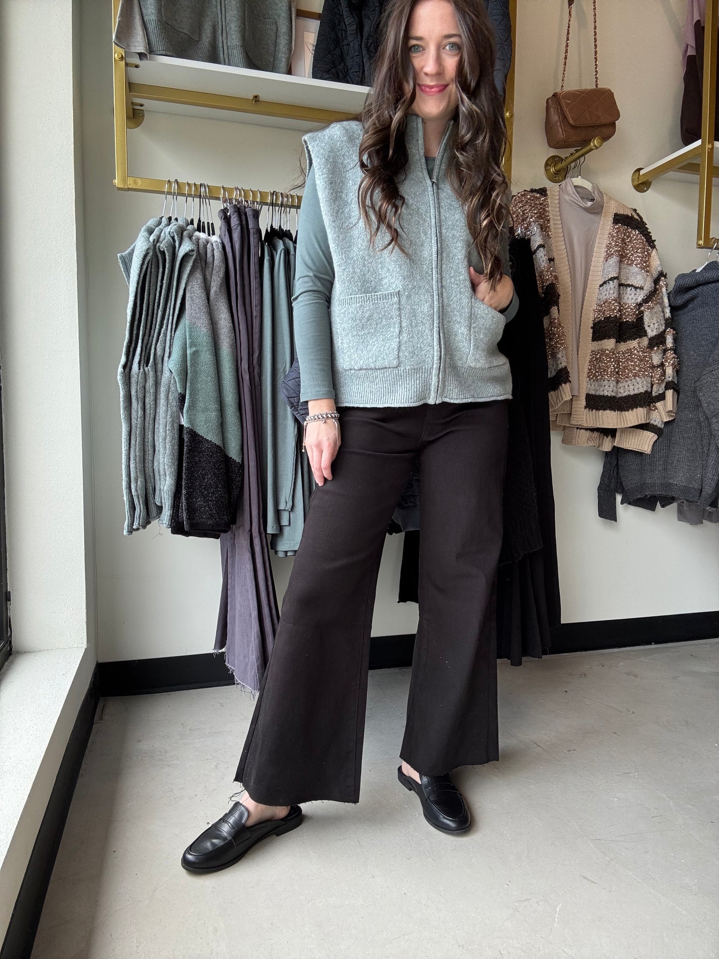 Black High Rise Cropped Denim