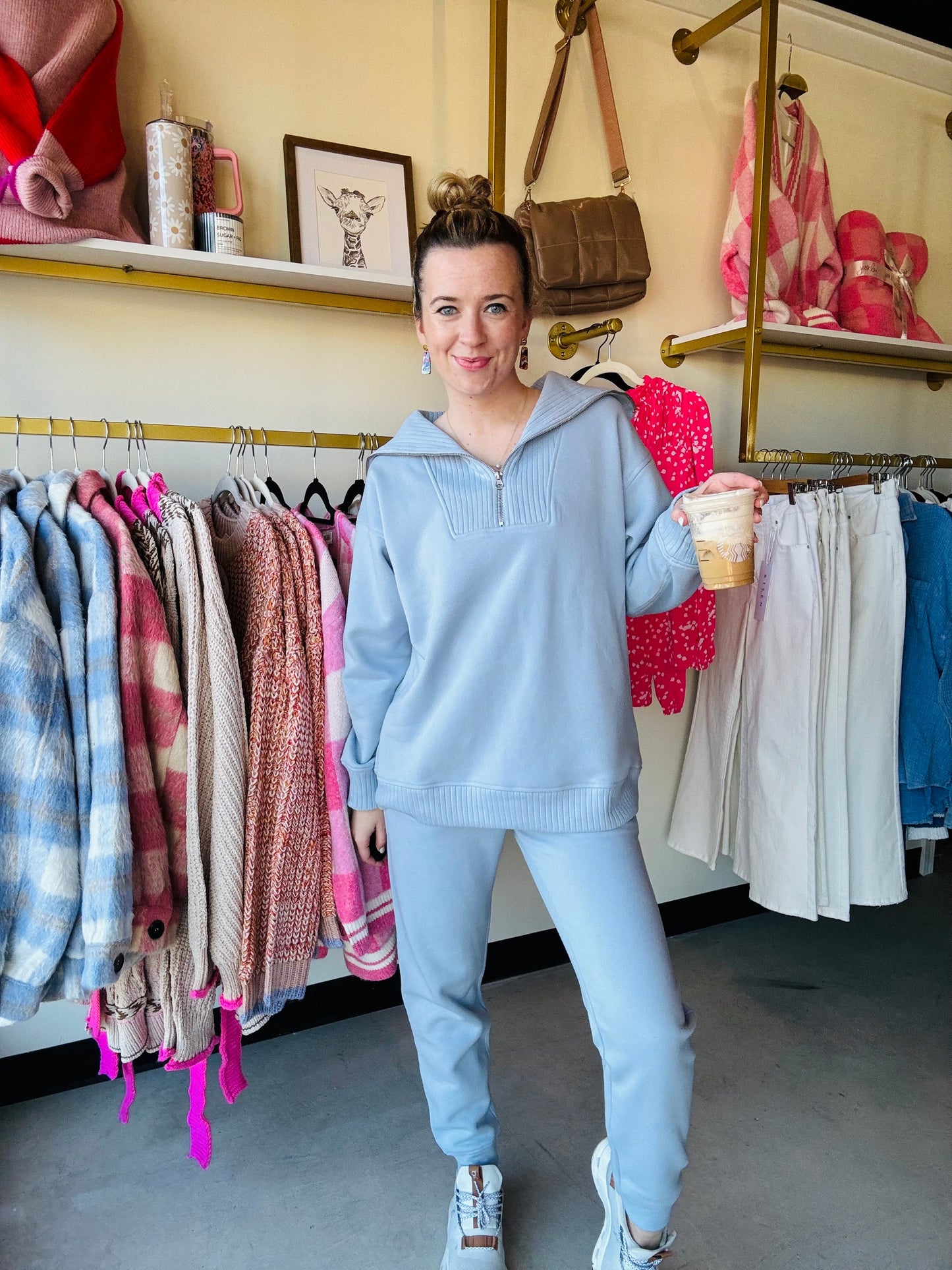 Sky Blue French Terry Sweatpants