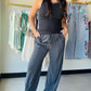 Indigo Satin Elastic Joggers