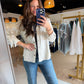 Cream Fringe Roll Tab Jacket