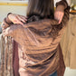 Brown Quilted Accent Hoodie