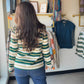 Green & Gold Stripe Long Sleeve