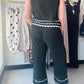 Black Scallop Detail Pants