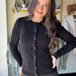 Black Button Up Cable Knit Cardigan