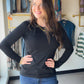Michelle Mae

Effortlessly blend style and comfort with this long sleeve top. Designed with stretchy fabric, a fitted silhouette, added thumbholes and it features a high neck line for a chic touch. You can also tuck it in for a faux bodysuit look.&nbsp;

Fabric Content: 95% Rayon, 5% Spandex
Fabric Type: Soft, breathable knit
Stretch Factor: High stretch
Fit: Runs true to size&nbsp;
