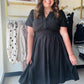Staccato

Elevate your everyday elegance with this timeless black midi dress, featuring a waist-defining cinched silhouette and a flattering V-neckline. Designed with functional side pockets and a premium lining, it offers the perfect blend of effortless style and all-day comfort.

Smocked waist creates instant hourglass shape.
Functional side pockets for everyday ease.
Deep V-neckline flatters every silhouette.
Fully lined for total wardrobe confidence.
Flowy midi length for effortless movement.
Versatile 