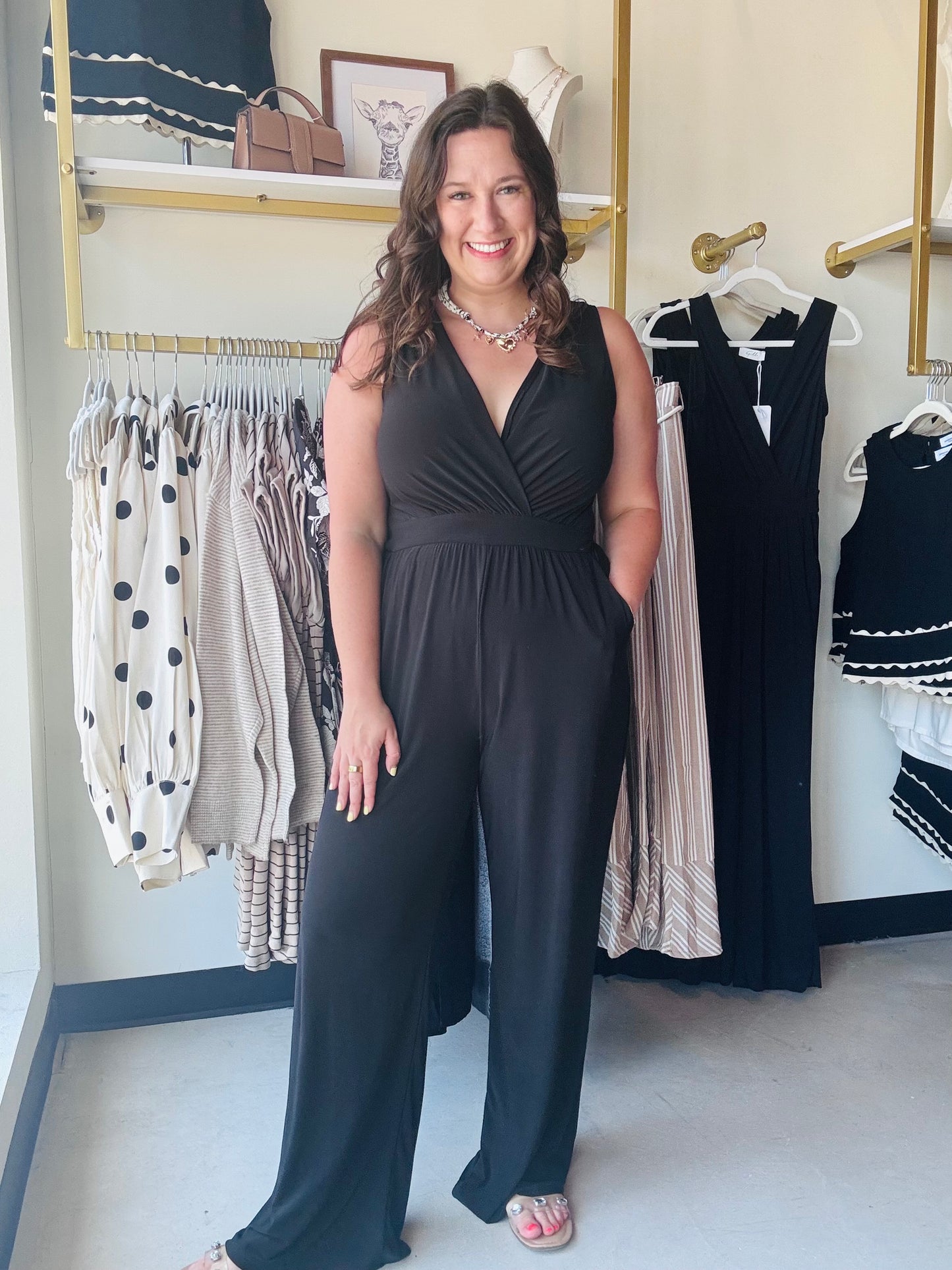 Gilli

Effortlessly chic, the Gilli V-Neck Jumpsuit features a figure-flattering cinched waist and functional pockets. This wide-leg essential offers a sophisticated, slimming silhouette that transitions seamlessly from casual days to elegant nights.

Flattering cinched waist defines silhouette.
Deep functional pockets for convenience.
Sophisticated V-neckline for elegance.
Comfortable wide-leg flowy fit.
Easy day-to-night style transition.
Premium Gilli quality and fabric.
Sleeveless design for effortless 