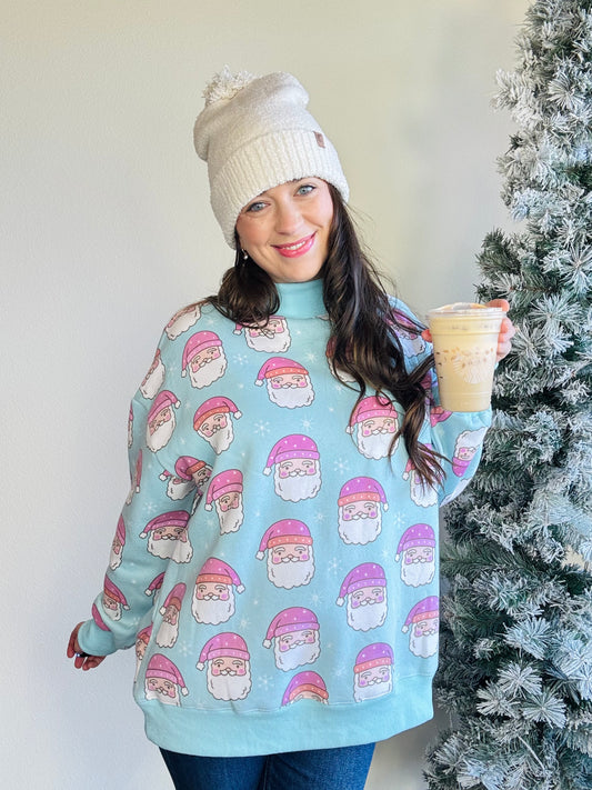Katydid

With its oversized fit and playful vibe, it pairs perfectly with leggings, fuzzy slippers, and your fave holiday tumbler. Who says Santa only wears red? Pink is the new festive, babe!