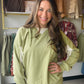 Make a statement in the most effortless way with this color-blocked hoodie from&nbsp;Staccato. The vibrant bright sage palette and micro brushed fabric make it as cozy as it is eye-catching — a weekend essential that doesn't try too hard.

Shoelace drawstring neckline for a playful, adjustable fit
Long sleeve silhouette for easy layering
Bold color block design in a fresh bright sage palette
Micro brushed fabric — soft, smooth, and comfortable all day
95% Polyester, 5% Spandex