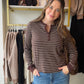 Thread &amp; Supply

Made in our incredibly soft dream knit fabric, this classic long sleeve is featured with a henley button neckline and contrast ribbing.

Long-sleeved top
Half button front closure
Contrast ribbing
Measurements for a size small:

Length: 22.5"
Chest: 18"
Sleeve length: 25"
Sweep: 18"
Fabric Content/Care:&nbsp;

62% Polyester
33% Viscose
5% Elastane
Machine Wash Cold
