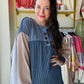 Dark Denim Button Top