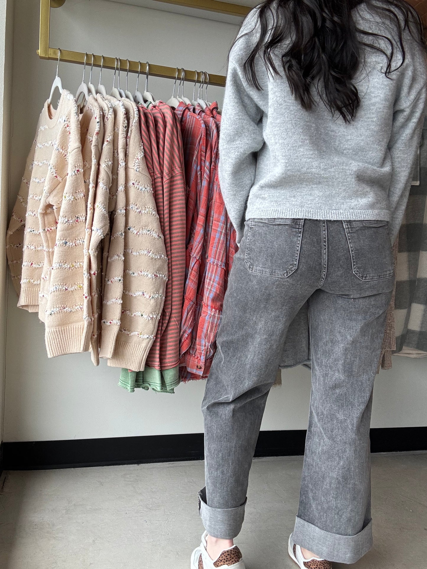 Grey Clover Front Pocket Jeans