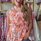 Orange Swirl Sleeveless Top