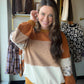 Mocha Stripe Accent Pullover