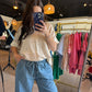 Oatmeal Bandana Patch Top