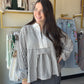 Multi Stripe Charcoal Pullover