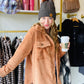 Camel Cozy Fleece Shacket