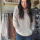 Cream Quilted Hoodie