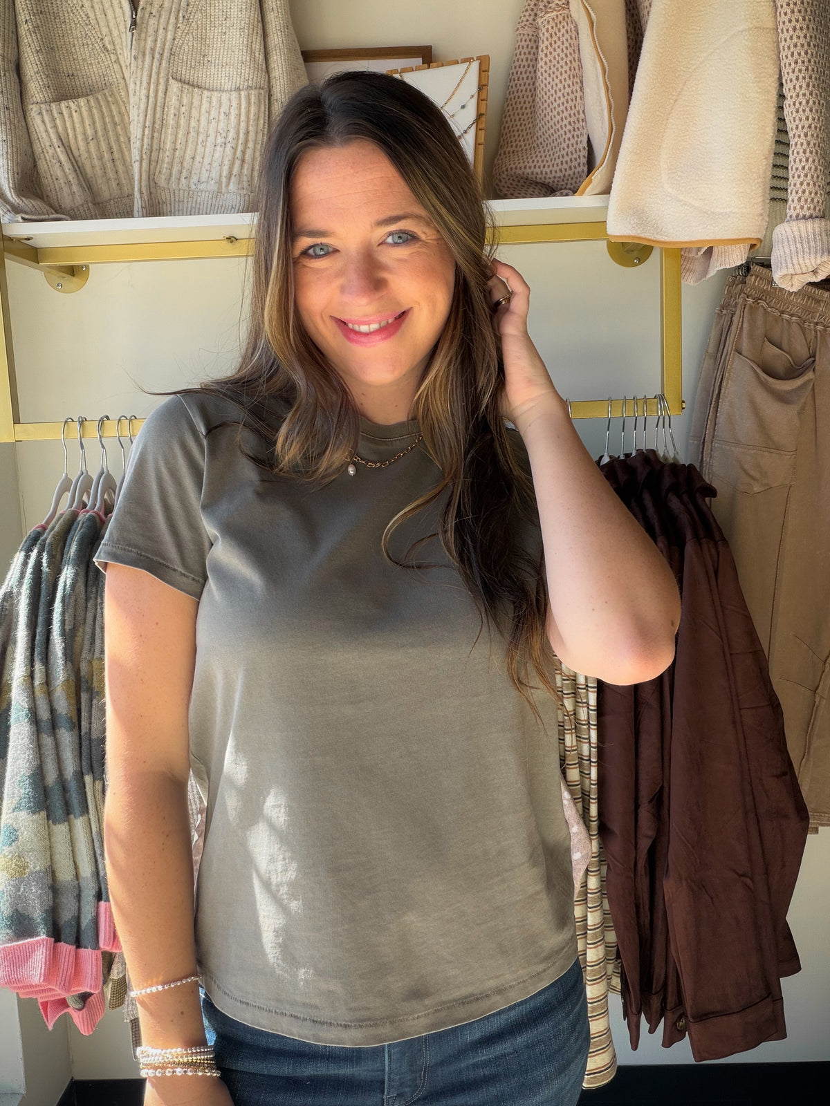 Taupe Asher Tee