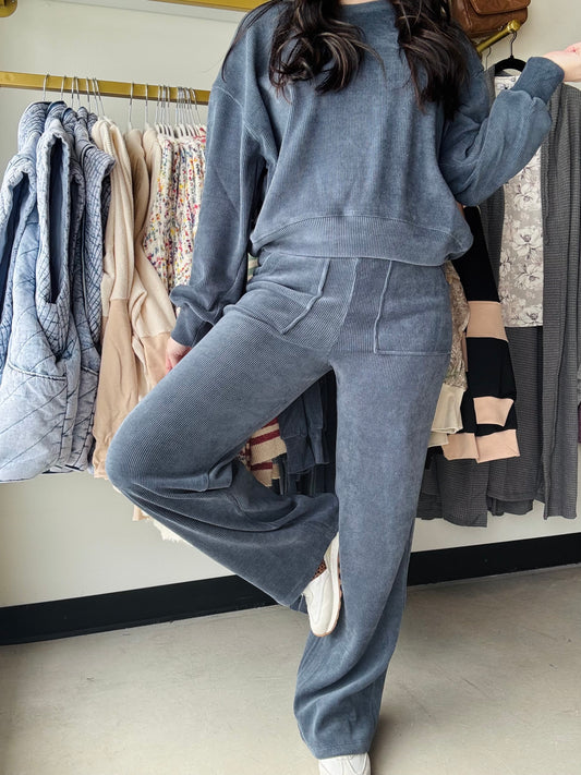 Denim Corduroy Lounge Pants