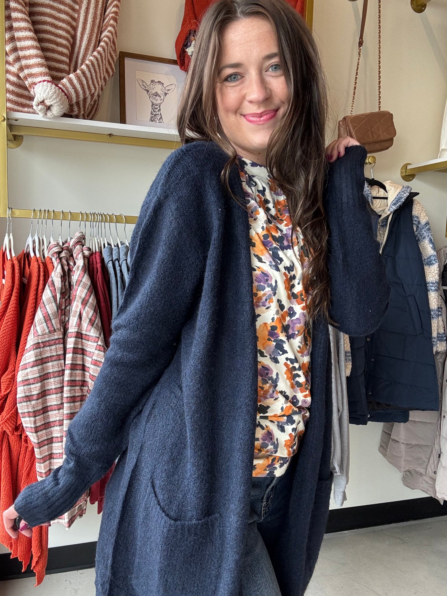 Navy Madison Cozy Cardigan