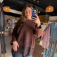 Chocolate Lace Trim Sweater