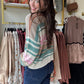 Teal & Pink Color Block Sweater