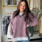 Eggplant Acid Wash Pullover