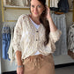 Natural Batwing Crochet Cardigan