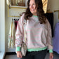 Pink Combo Lettuce Hem Pullover