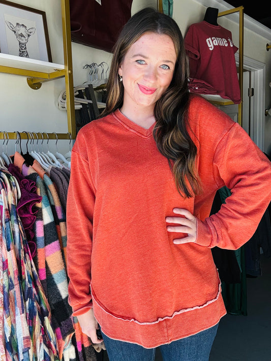 The Harper Sweatshirt - Burnt Orange