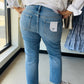 Mid Rise Ankle Straight Denim