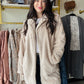 Taupe Textured Drape Coat