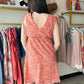 Surplice Sleeve Rust Dress