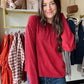 Crimson Heather Dream Knit Top