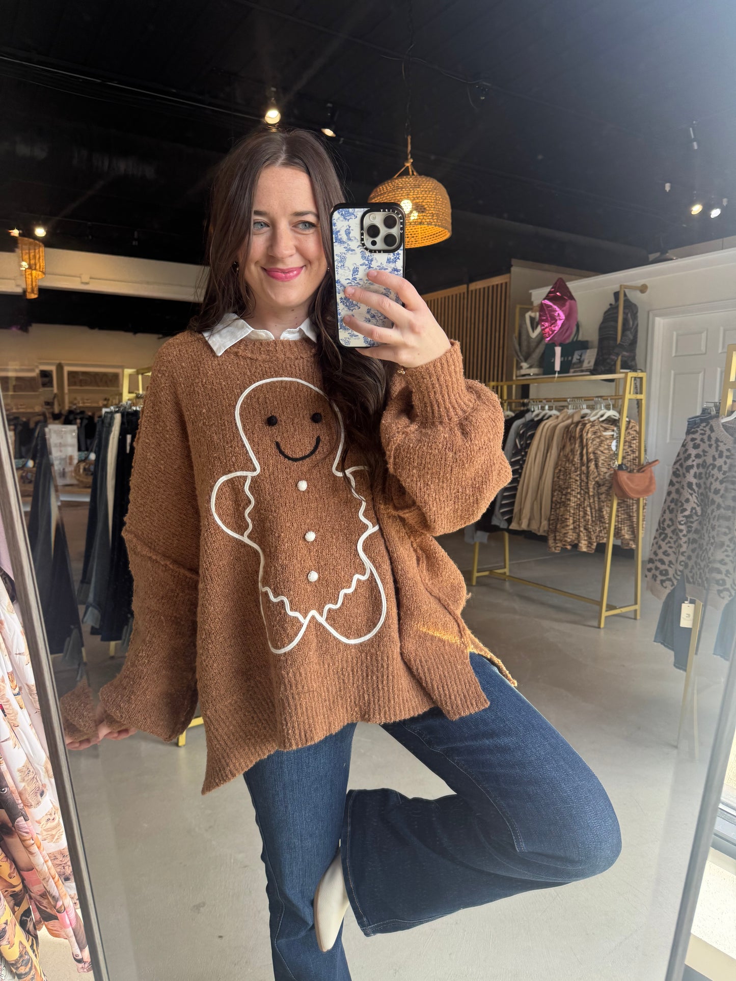 Gingerbread Man Oversized Sweater