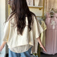 Ecru Denim Poncho Jacket