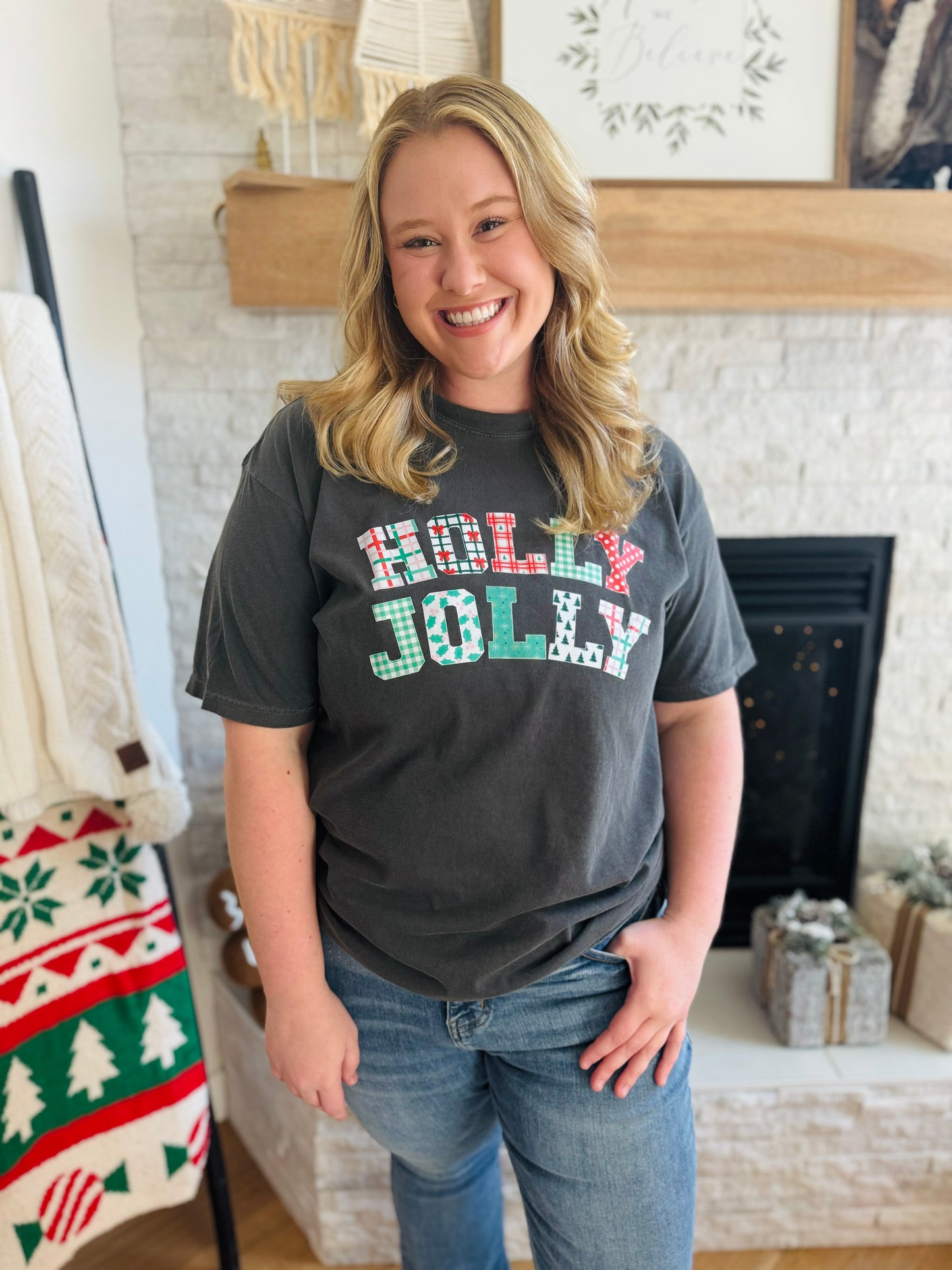 Holly Jolly Patchwork Tee